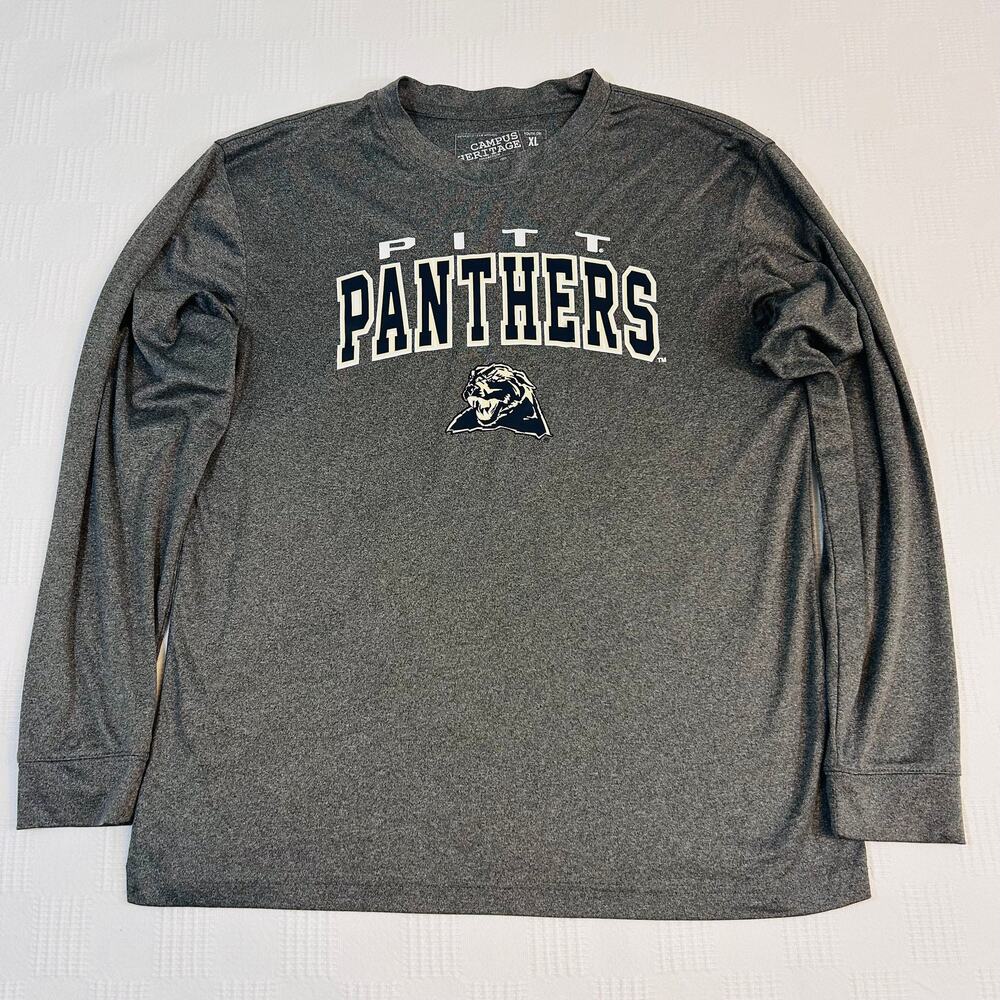 Pitt Panthers Boys XL Shirt Long Sleeve Campus Heritage 100% Polyester
